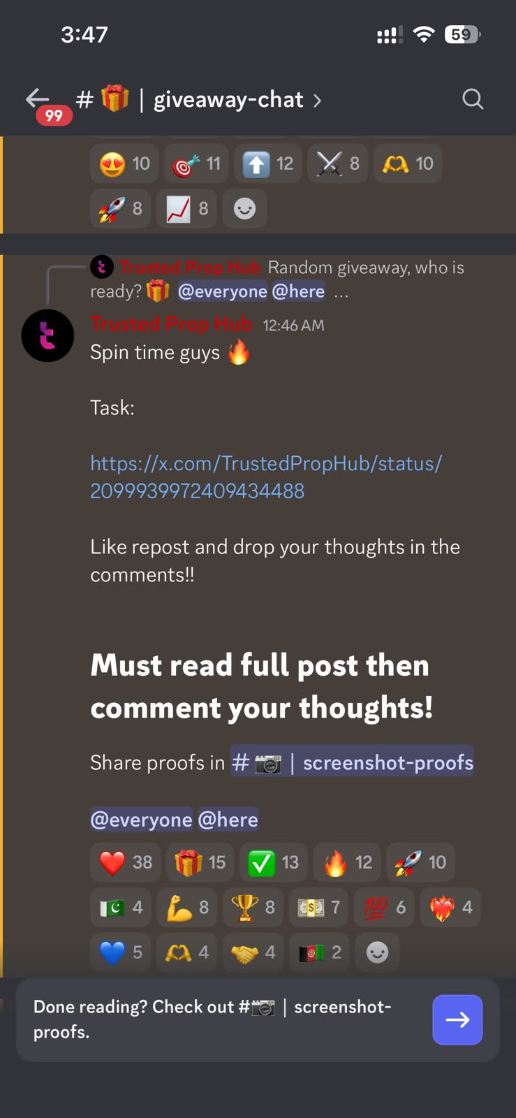 TPH Discord giveaway task = that defence post