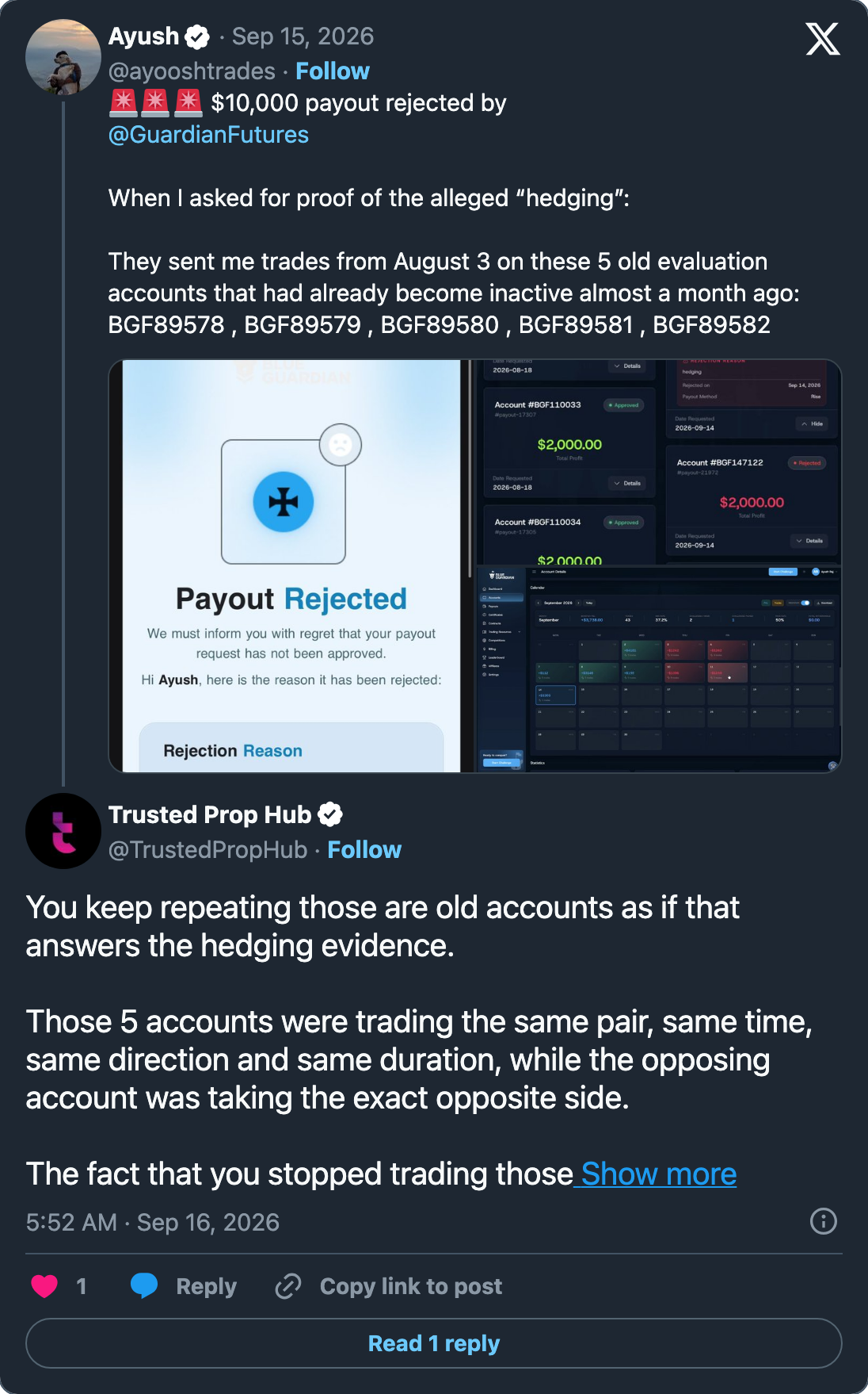 TrustedPropHub Caught later reply